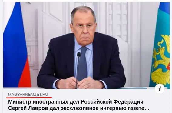 Lavrov náci-hangulatú interjút adott a Magyar(talan) Nemzetnek thumbnail