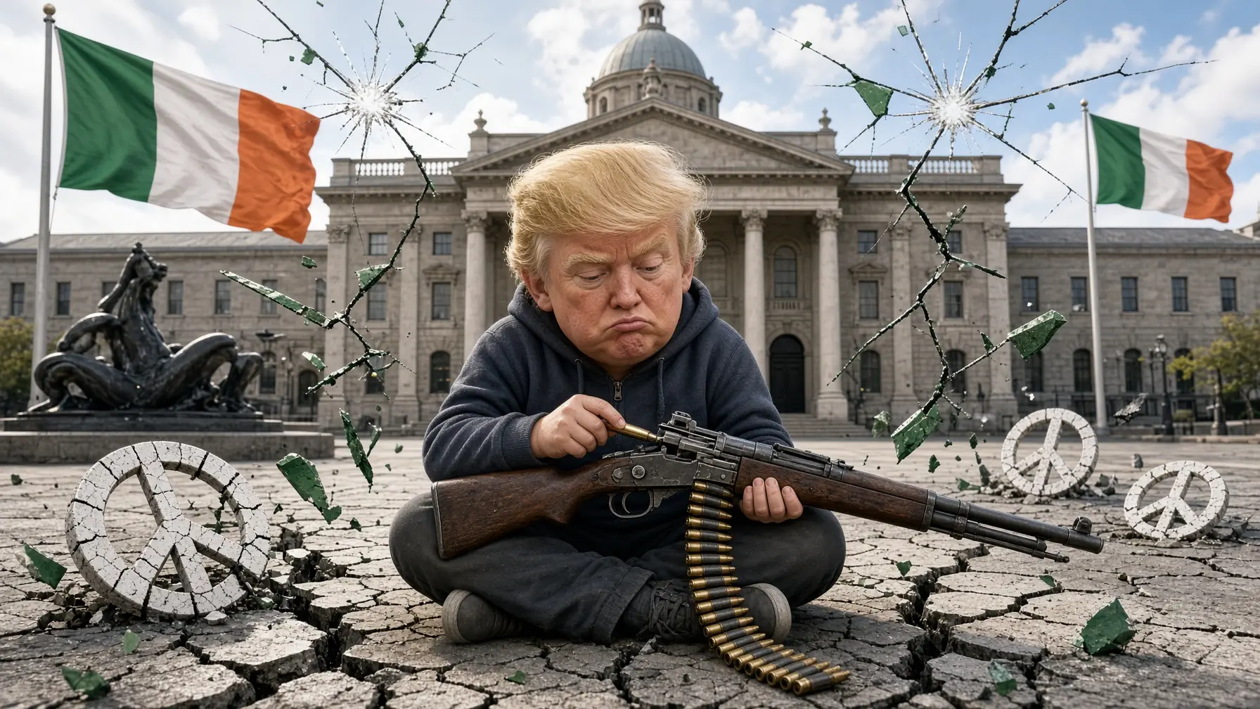 Trump, a durcás kölyök Dublinban ez a bolond újratölti az IRA-t thumbnail