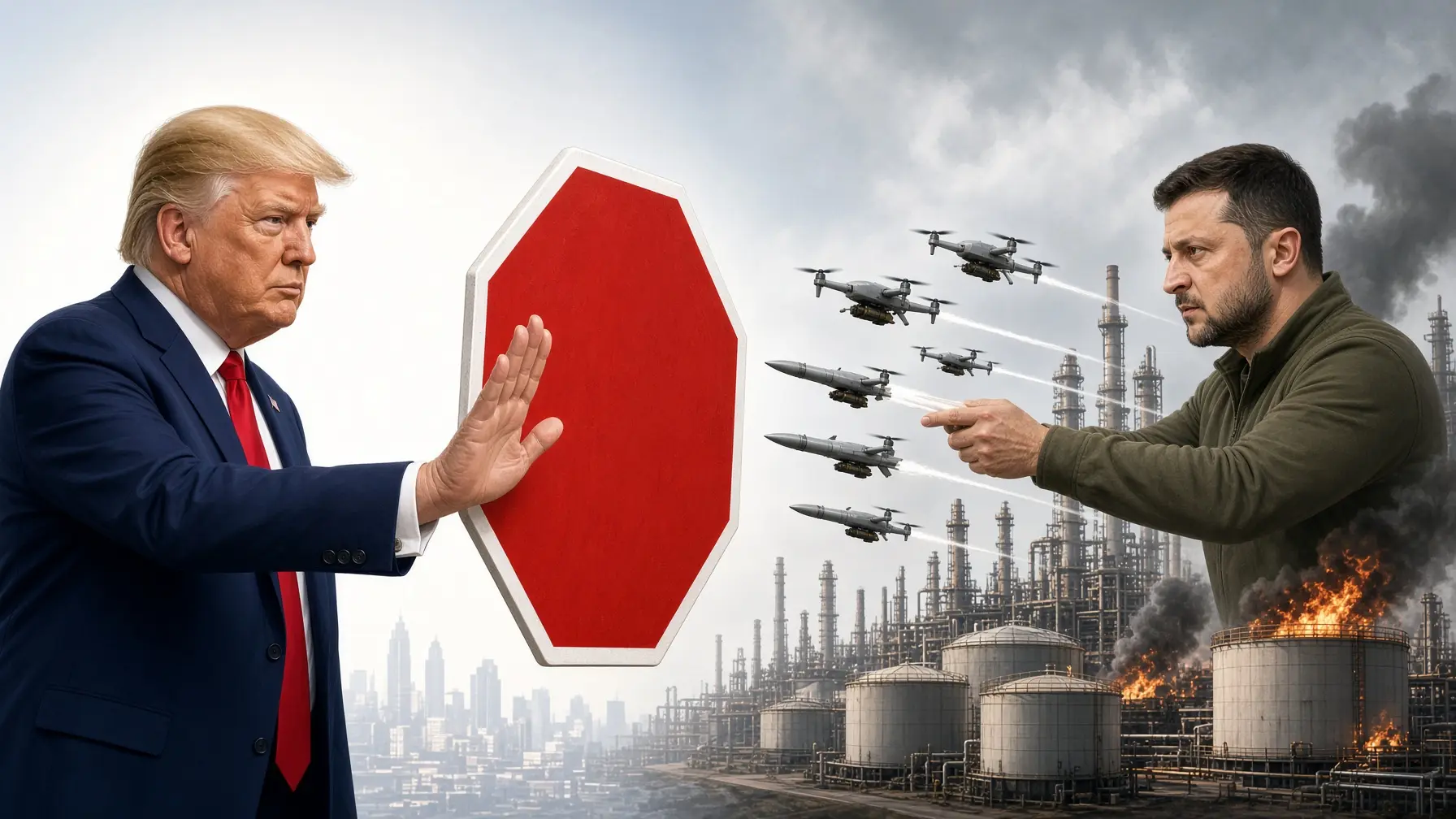 Trump Zelenszkijnek: ne bombázzátok az orosz olajfinomítókat thumbnail