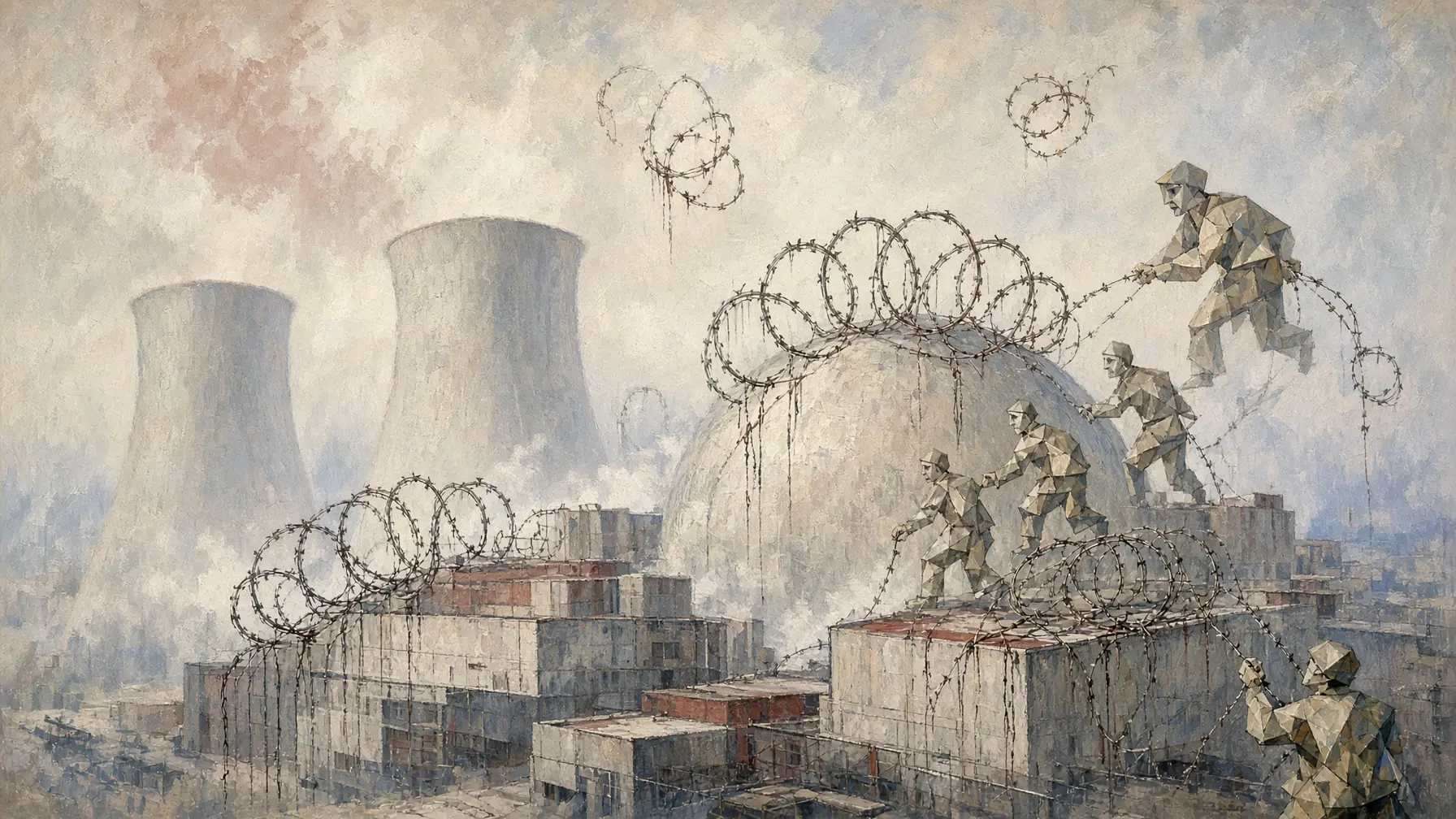 Szögesdrótokat pakolnak zaporizzsjai atomerőmű tetőire a ruszkik
