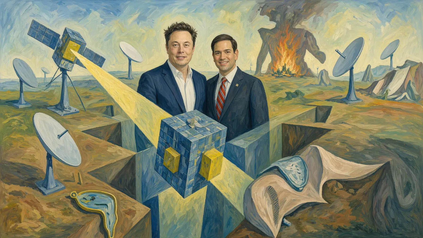 Musk, Rubio and a Lithuanian arson attack: Ukraine's satellite link has become the war's new front