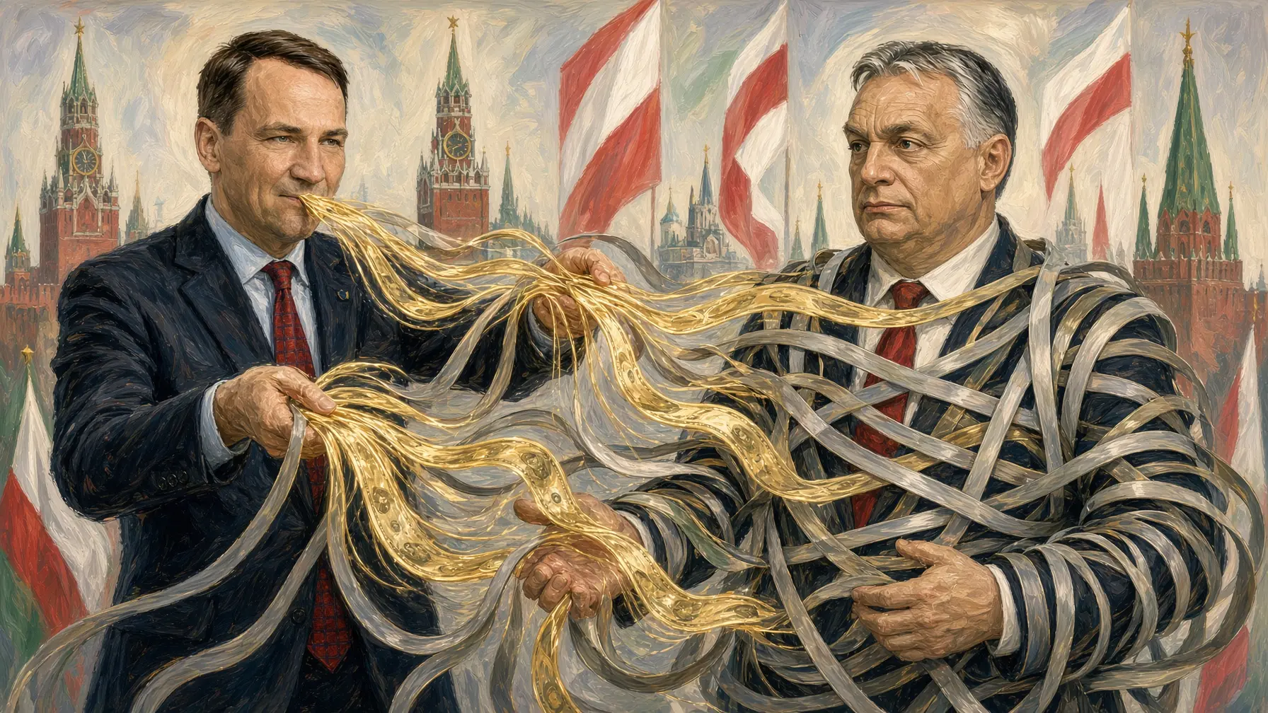 According to Sikorski, money transfers and audio recordings prove cooperation between Moscow and the Orbán government