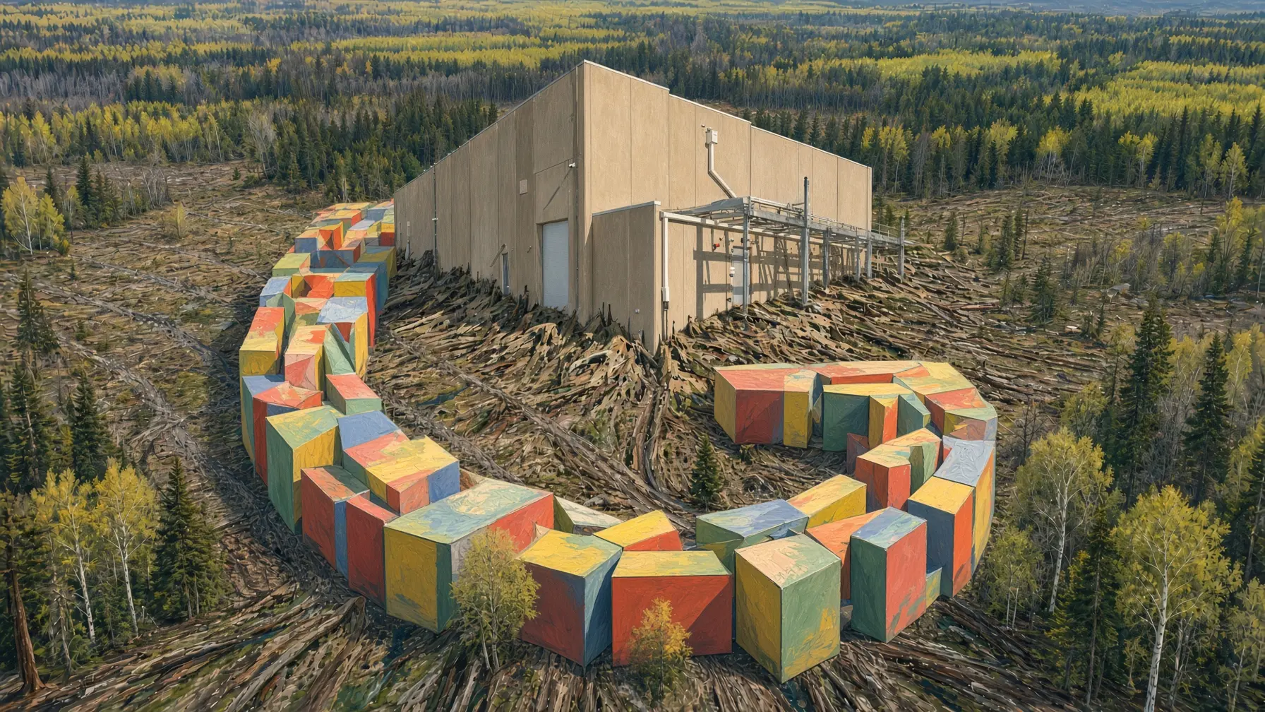 Google a defrișat o pădure pe 500 de hectare pentru noul său centru de date